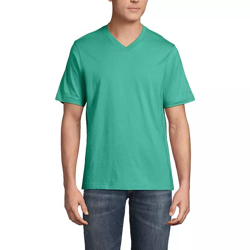 Men's Lands' End Super-T V-Neck Tee, Size: Large, Radiant Blue Product Image