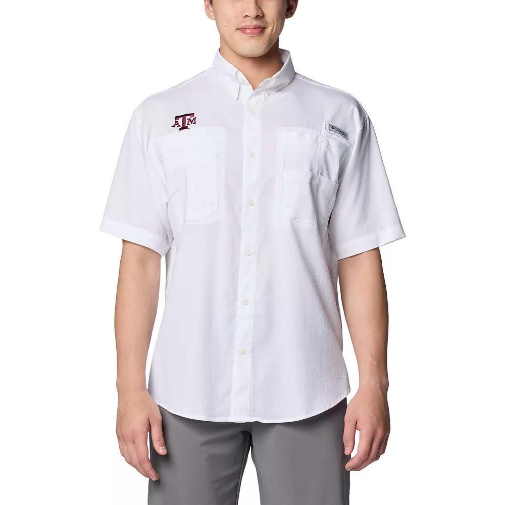 Men's Columbia White Texas A&M Aggies PFG Tamiami Omni-Shade Button-Down Shirt, Size: Large Product Image