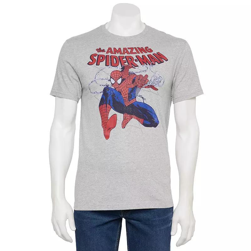 Men's Marvel The Amazing Spider-Man Retro Graphic Tee, Size: Medium, Grey Gray Product Image