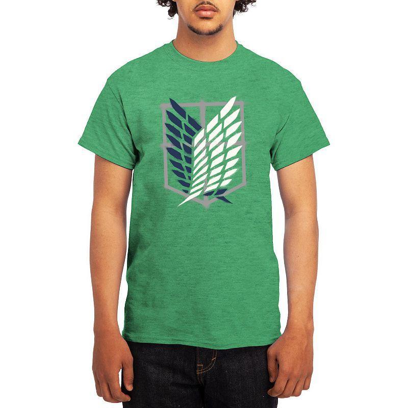 Men's Attack on Titan Punk Scout Crest Graphic Tee, Size: Medium, Turquoise Product Image