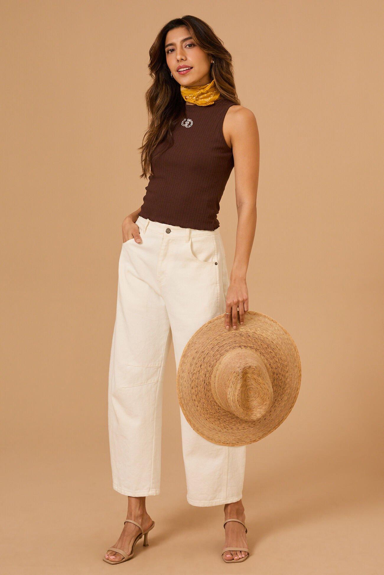 Good Fortune Ribbed Cropped Tank Product Image