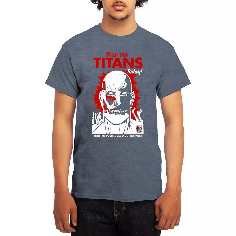 Men's Attack on Titan Titan Versus Armin Tee, Boy's, Size: XL, Blue Product Image