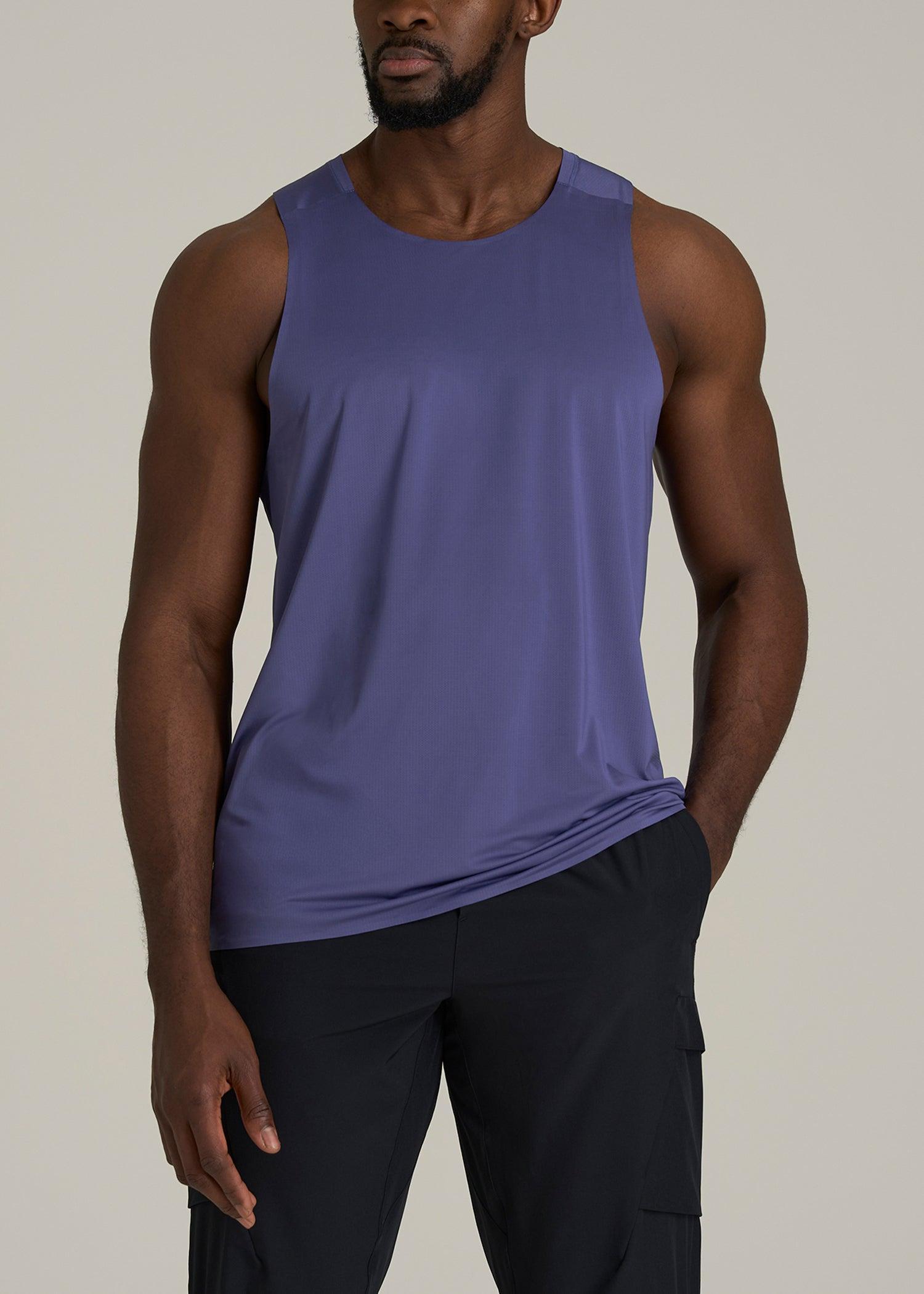 Perforated Training Singlet for Tall Men in Future Dusk Product Image