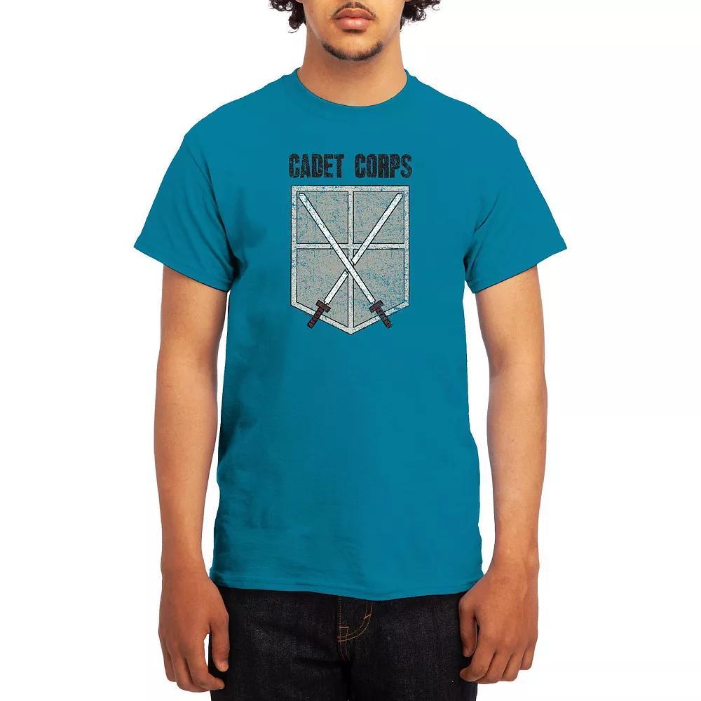 Mens Attack on Titan Hot Potato Tee Grey Red Product Image
