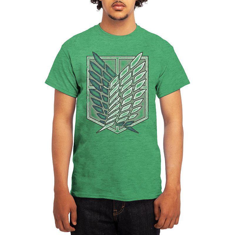 Men's Attack on Titan Eren Versus Colossal Titan Graphic Tee, Size: Large, Grey Kelly Product Image