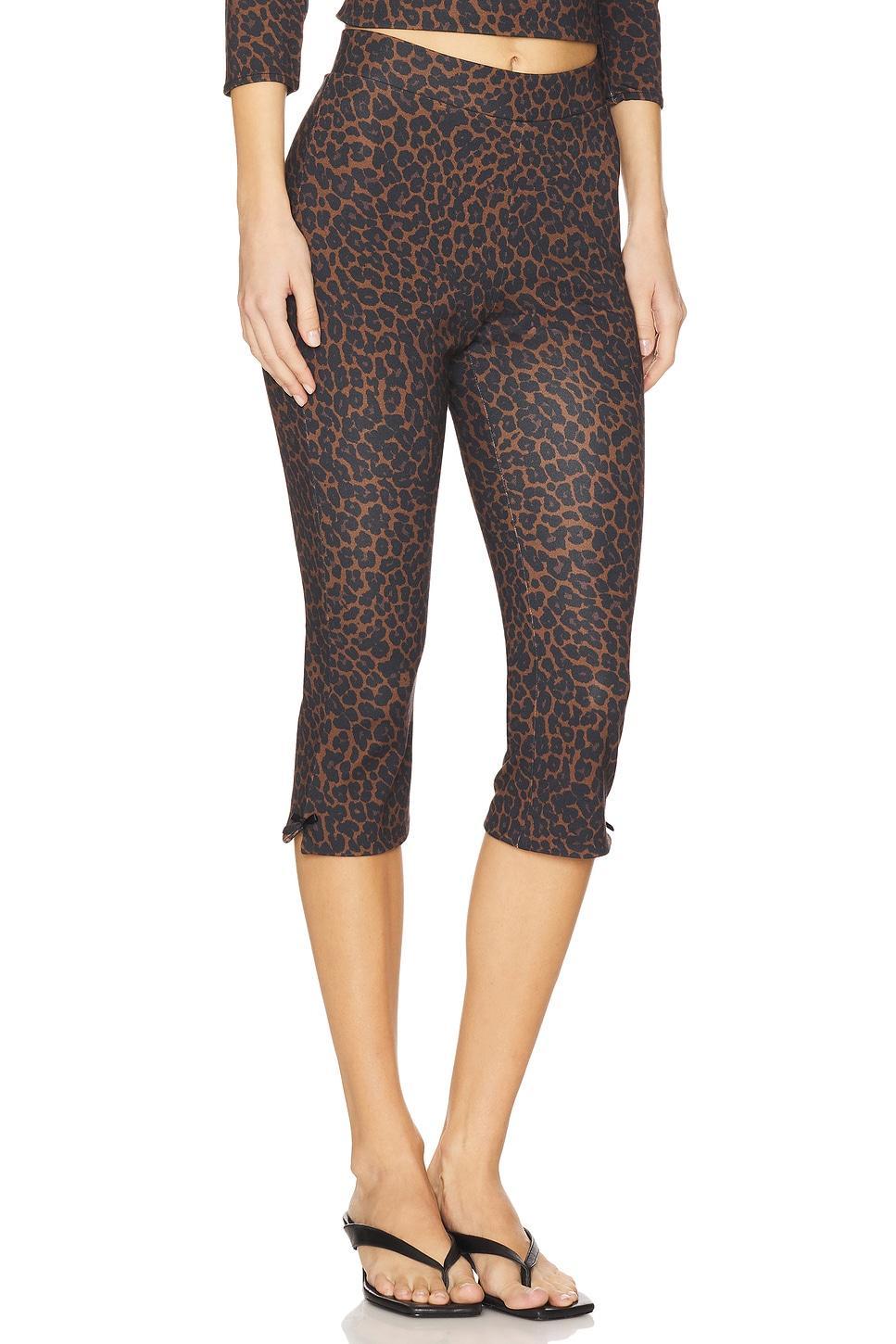 x REVOVLE Caria Capri Printed Mesh Pants GUIZIO Product Image