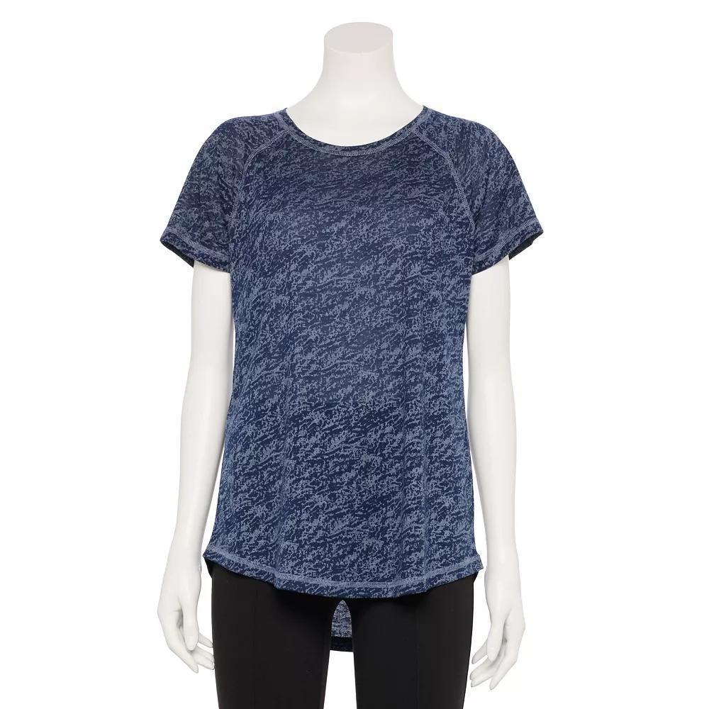 Women's Tek Gear® Core Raglan Tee, Size: Medium, Blue Burnout Product Image