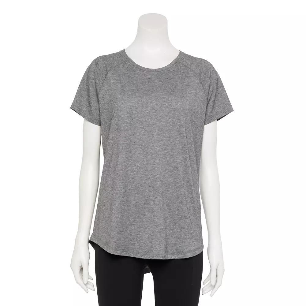 Petite Tek Gear® Core Raglan Tee, Women's, Size: XXL Petite, Smokey Grey Product Image