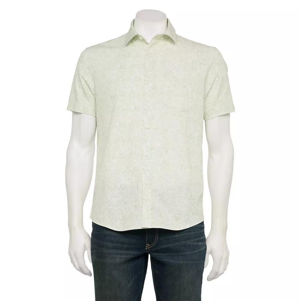 Men's FLX Slim Performance Untucked-Fit Button Down Shirt, Size: Medium SLIM, Kacey Beige Product Image