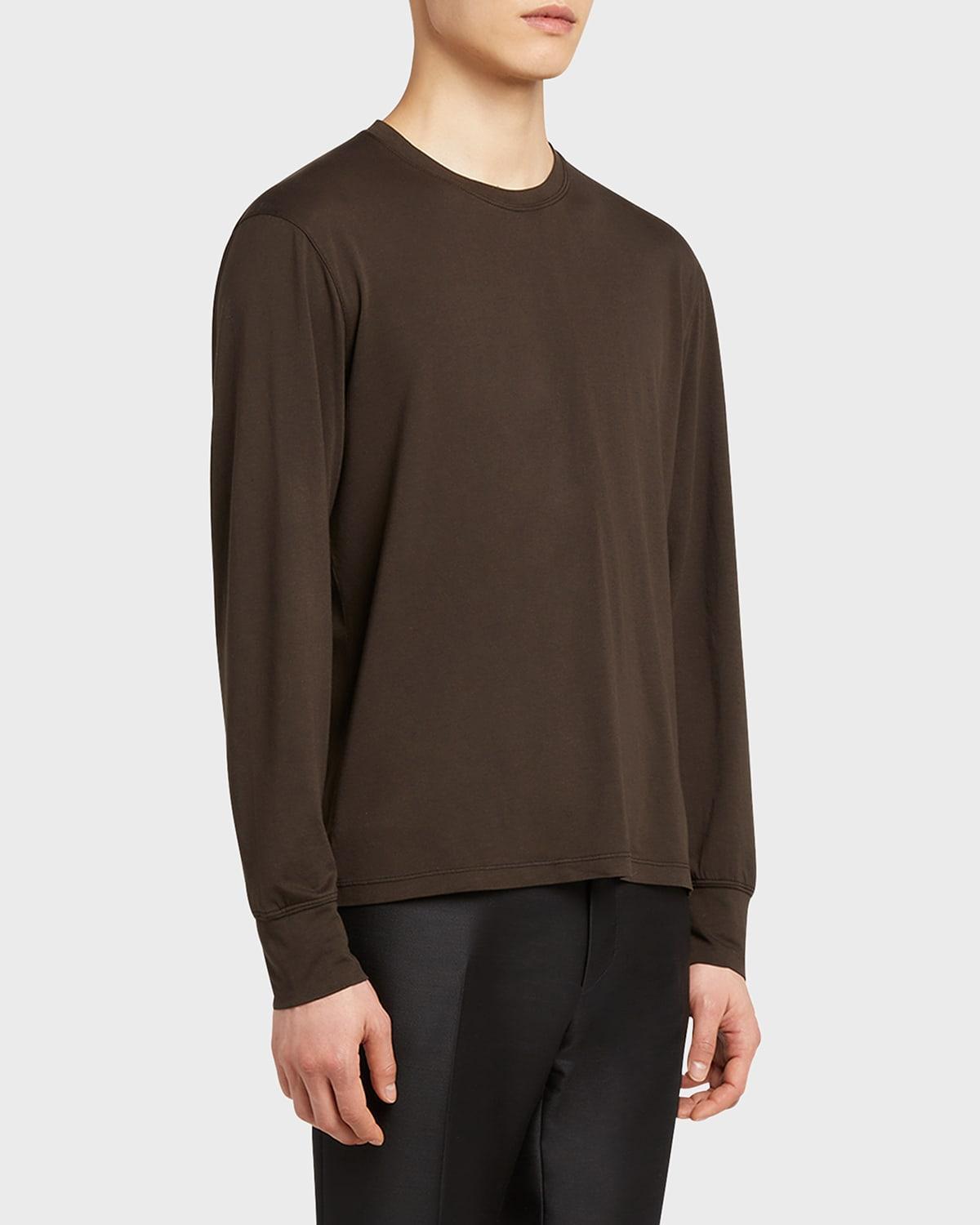 Mens Lyocell-Cotton Crewneck T-Shirt Product Image