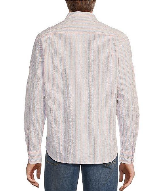 Tommy Bahama Nova Wave Viva Stripe Stretch Seersucker Long Sleeve Woven Shirt Product Image