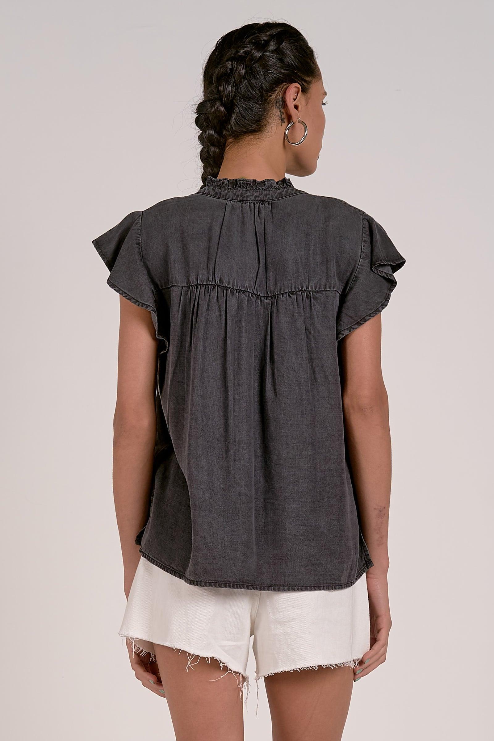 Cap Sleeve Button Down Product Image