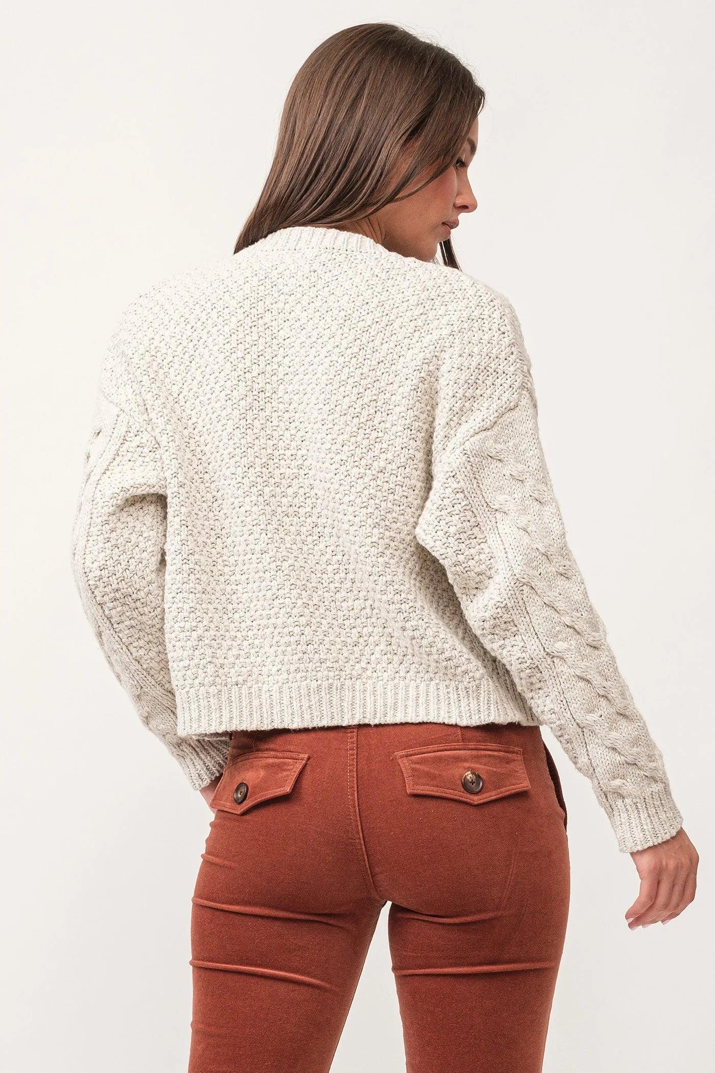 Alma Cropped Cotton Sweater Product Image