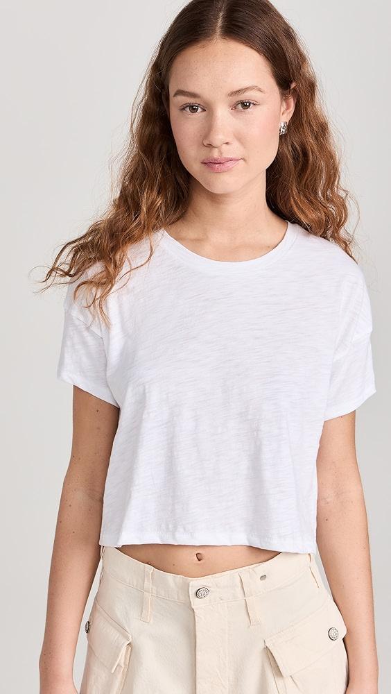 Goldie Cropped Short Sleeve Drop Shoulder Tee | Shopbop Product Image