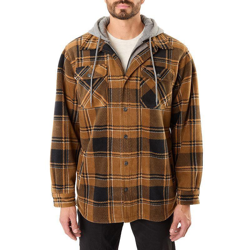 Big & Tall Smith's Workwear Sherpa-Lined Microfleece Shirt Jacket, Men's, Size: 3XB, Blue Black Product Image