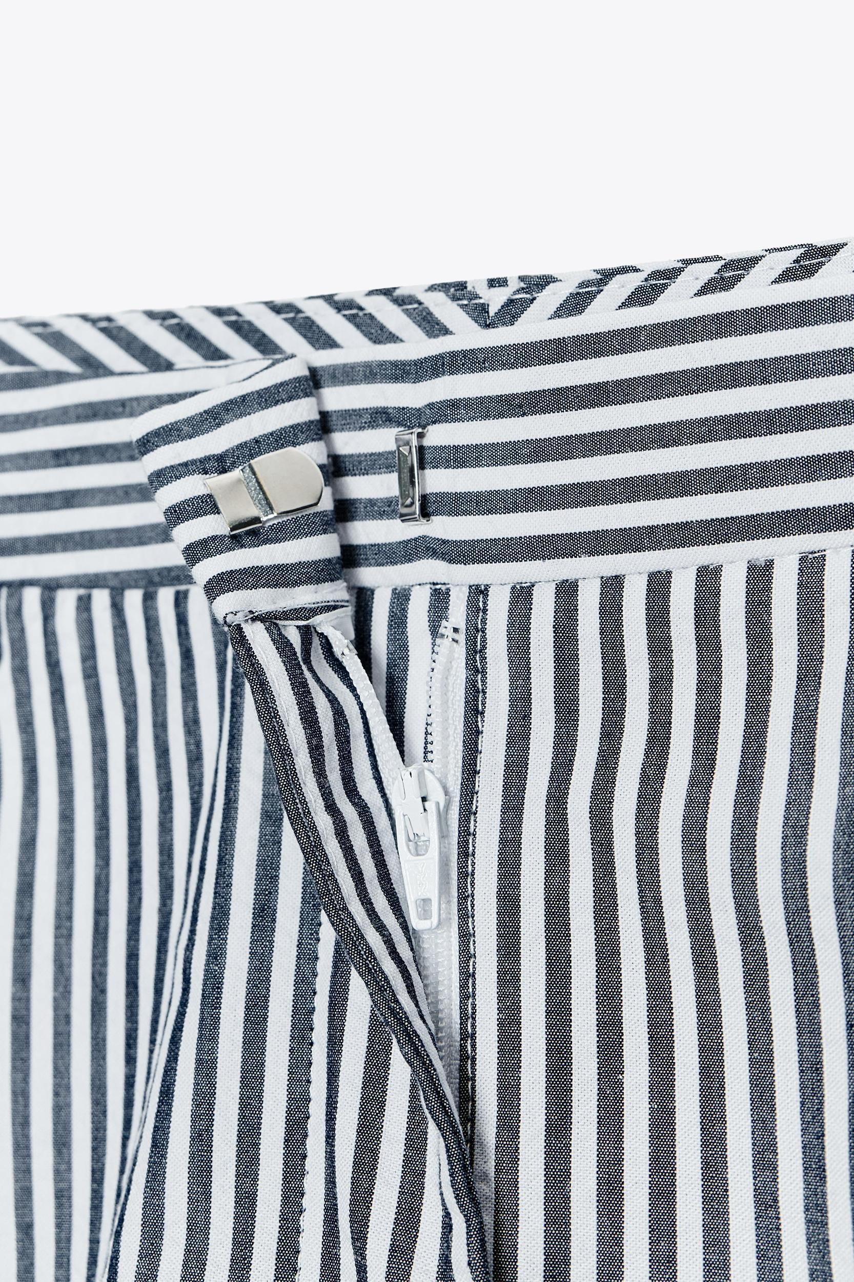 STRIPED BELTED CULOTTES Product Image