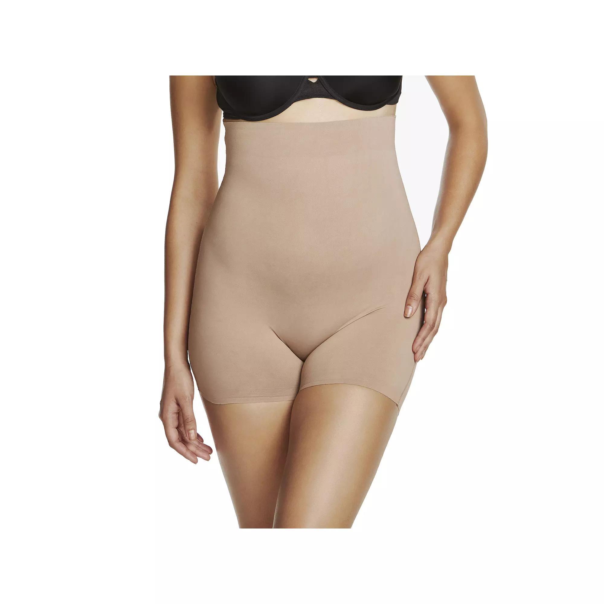Womens Naomi & Nicole Firm Control Shapewear Real Smooth High Waist Boyshort 7528 Product Image