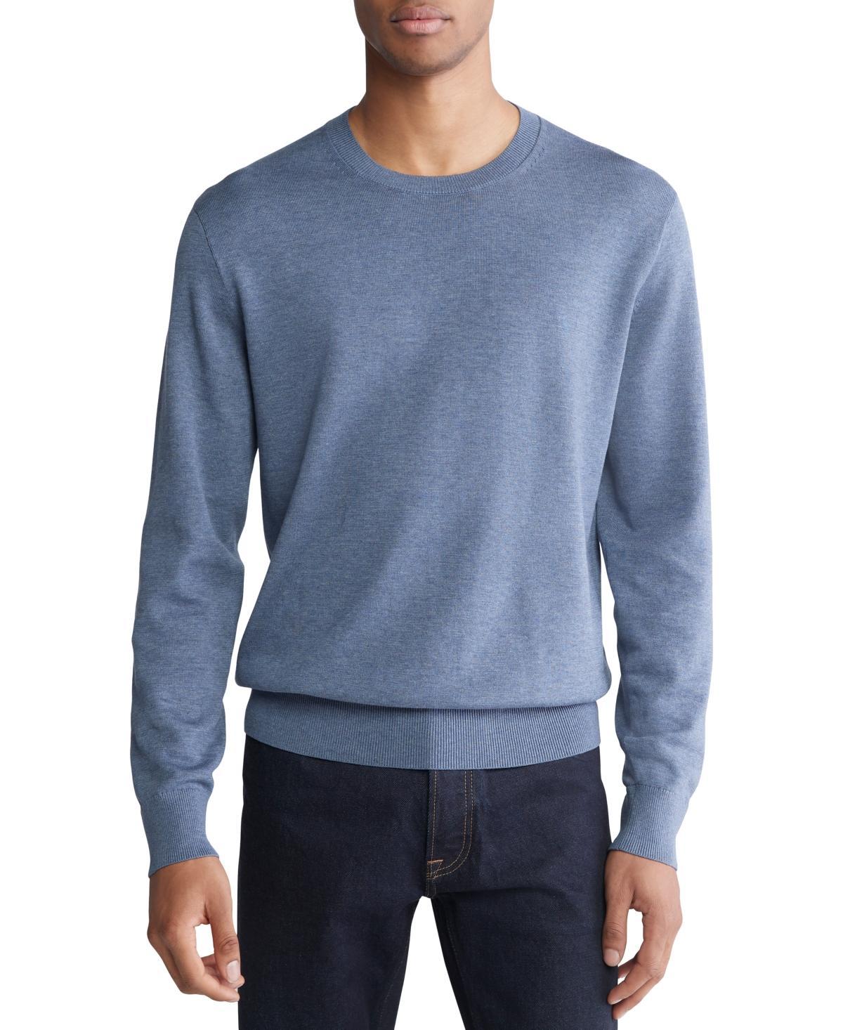 Calvin Klein Men's Supima Cotton Crewneck Sweater - Black - M Product Image