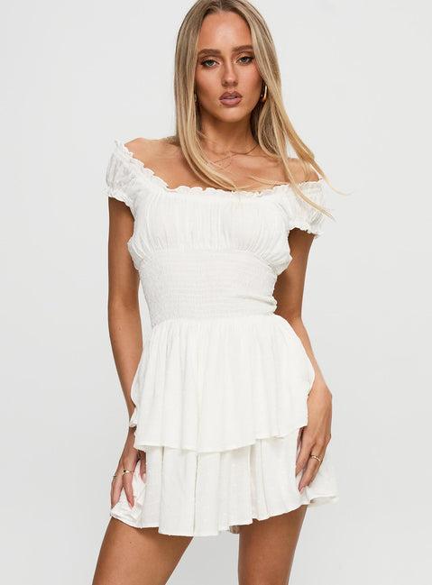 The Love Galore Romper White Lower Impact Product Image