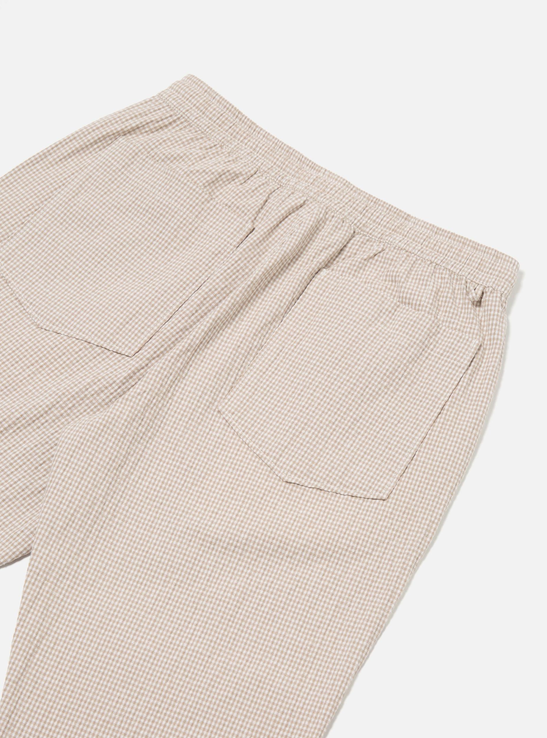 Ecru/Sand Ospina Check Cotton Hi Water Trouser Product Image
