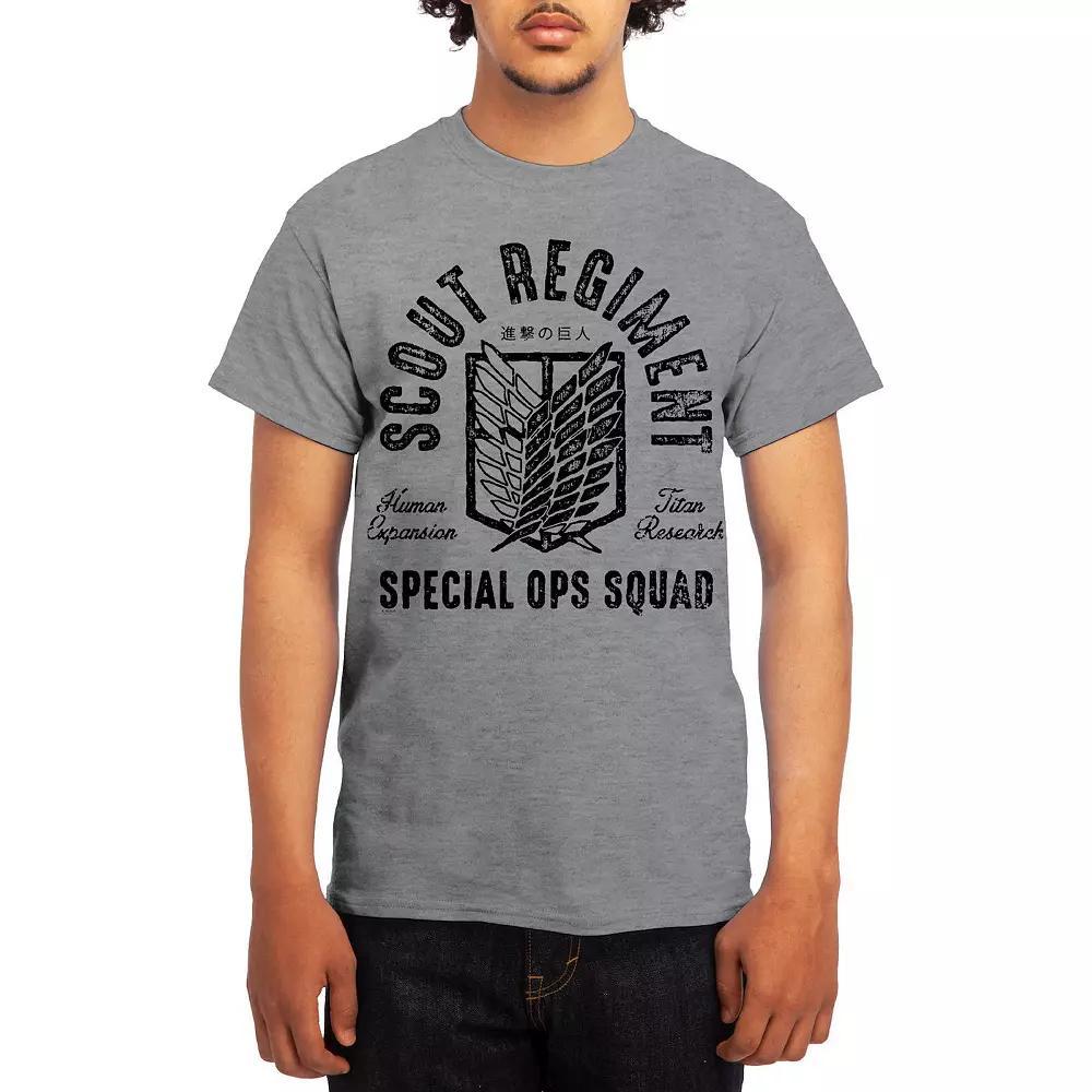 Men's Attack on Titan Eren & Titan Tee, Size: Medium, Red Product Image