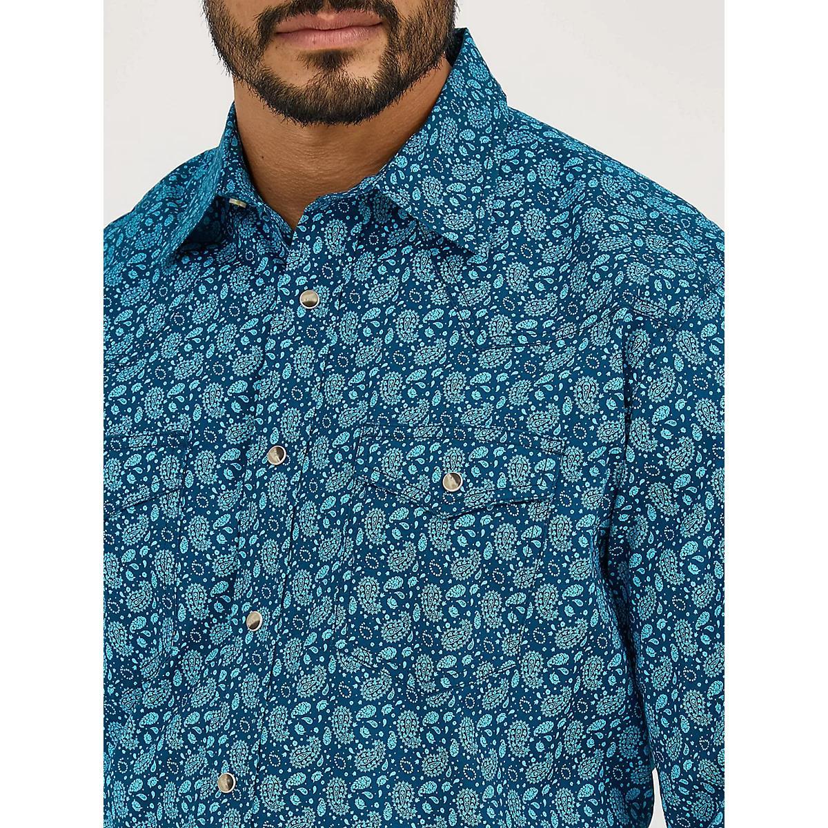 Men's 20X® Competition Advanced Comfort Long Sleeve Two Pocket Western Snap Shirt in Sangria Diamonds Product Image