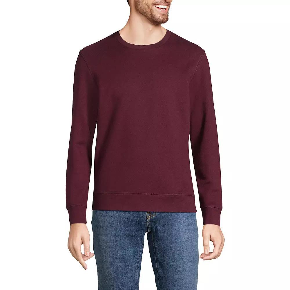 Big & Tall Lands' End Long Sleeve Serious Sweats Crewneck Sweatshirt, Men's, Size: Large Tall, Dark Grey Heather Product Image