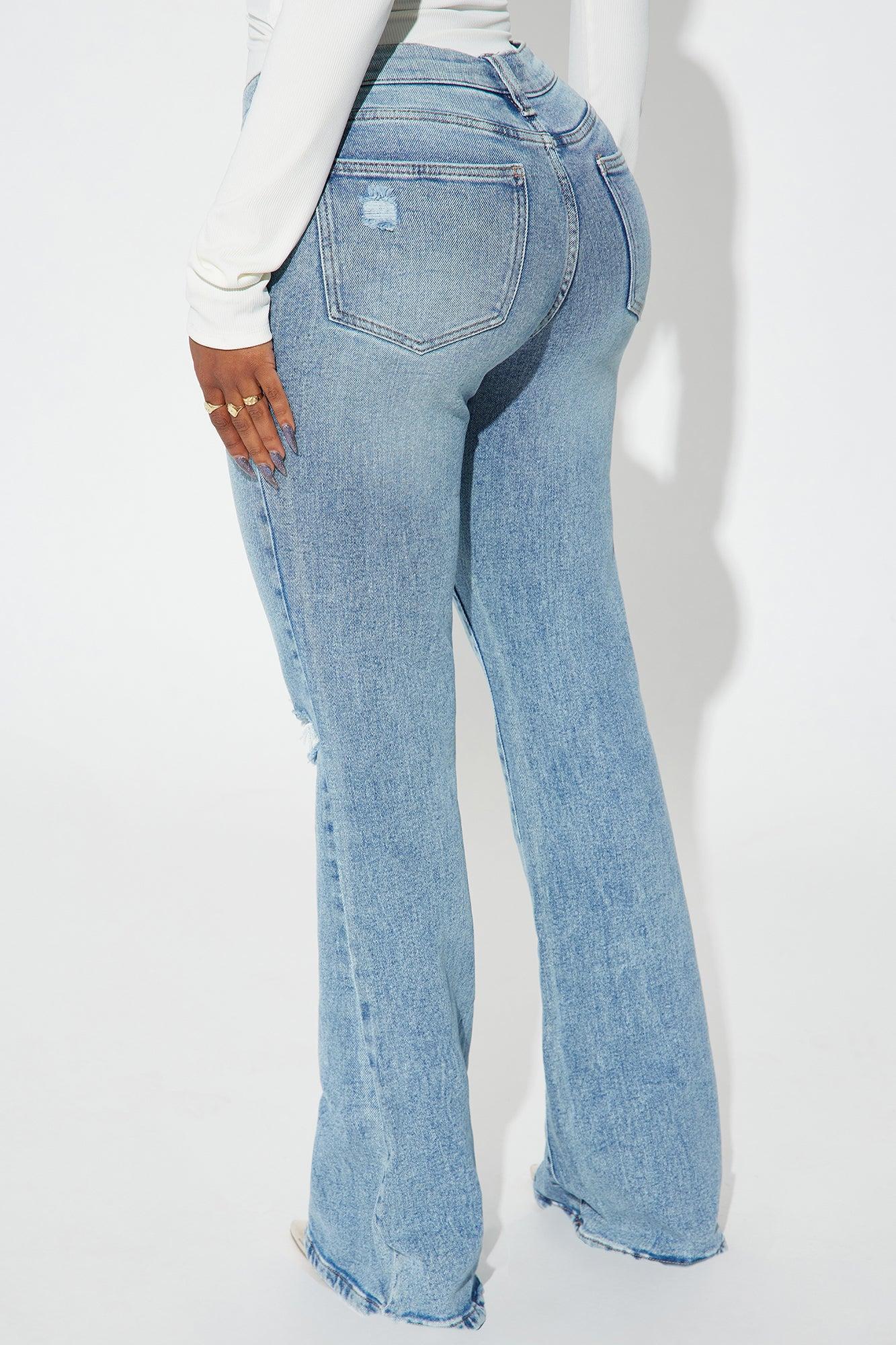 Got It Handled Low Rise Stretch Flare Jeans - Light Wash Product Image