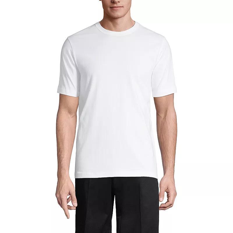 Men's Lands' End Essential Short Sleeve School Uniform T-shirt, Size: Small, Classic Blue Product Image