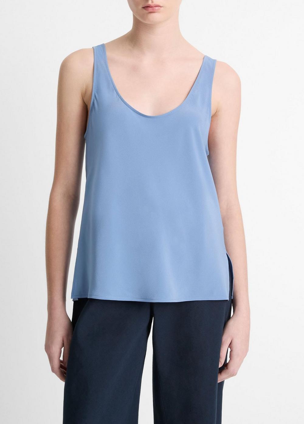 Womens Classic Stretch-Silk Bias Tank, Tidal, Size S Vince Product Image