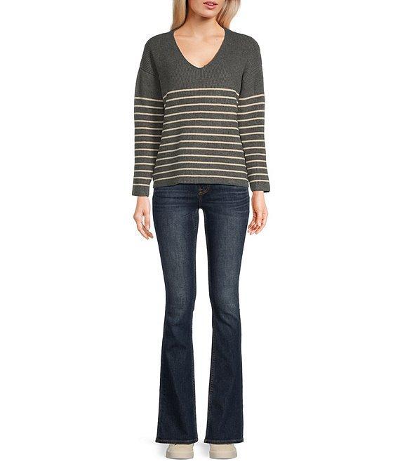 Vigoss Striped V-Neck Pullover Product Image