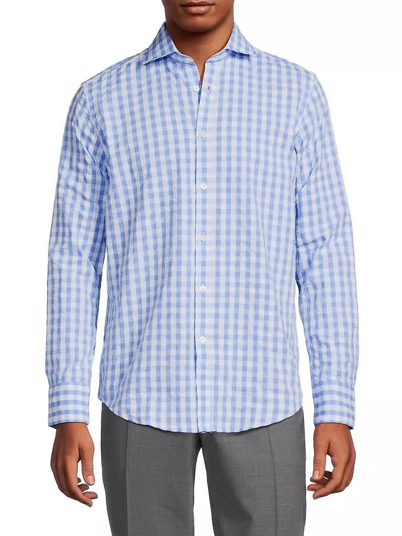 Plaid Button-Up Sport Shirt Product Image