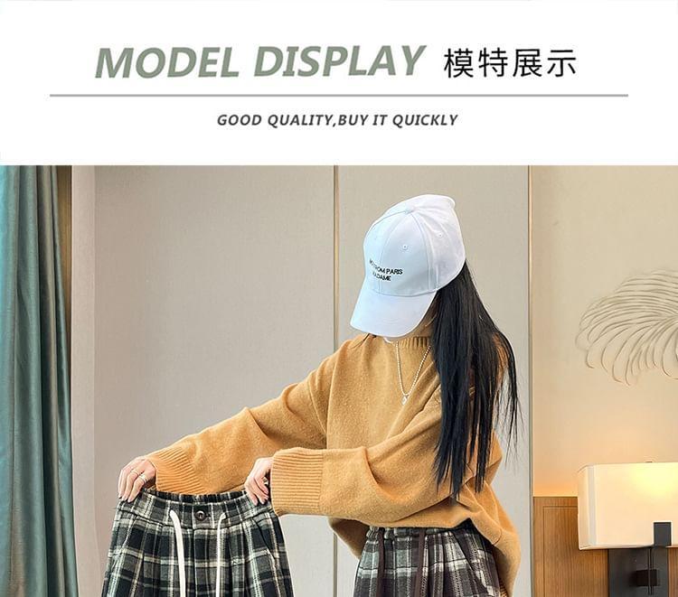 Drawstring Waist Plaid Wide Leg Pants (Various Designs) Product Image