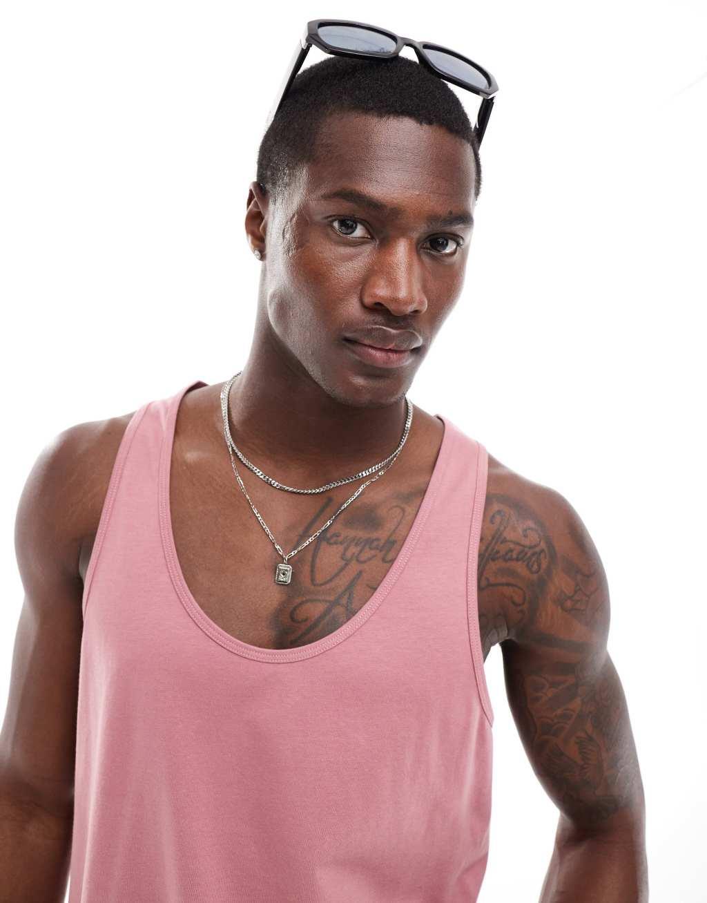 ASOS DESIGN vest in pink Product Image