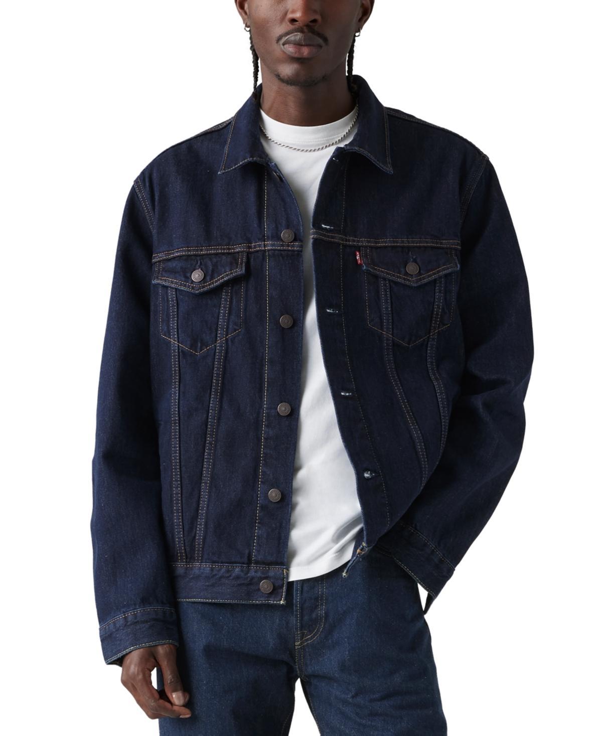 Men's Levi's® Trucker Denim Jacket, Size: Small, Dark Blue Product Image