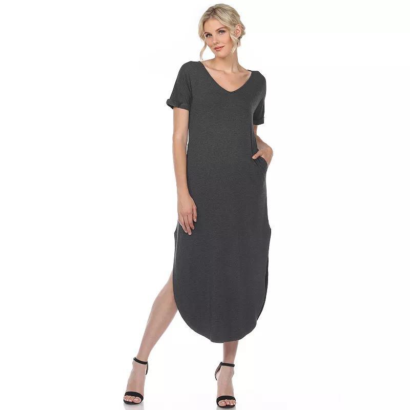 Womens Short Sleeve V-Neck Maxi Dress Product Image