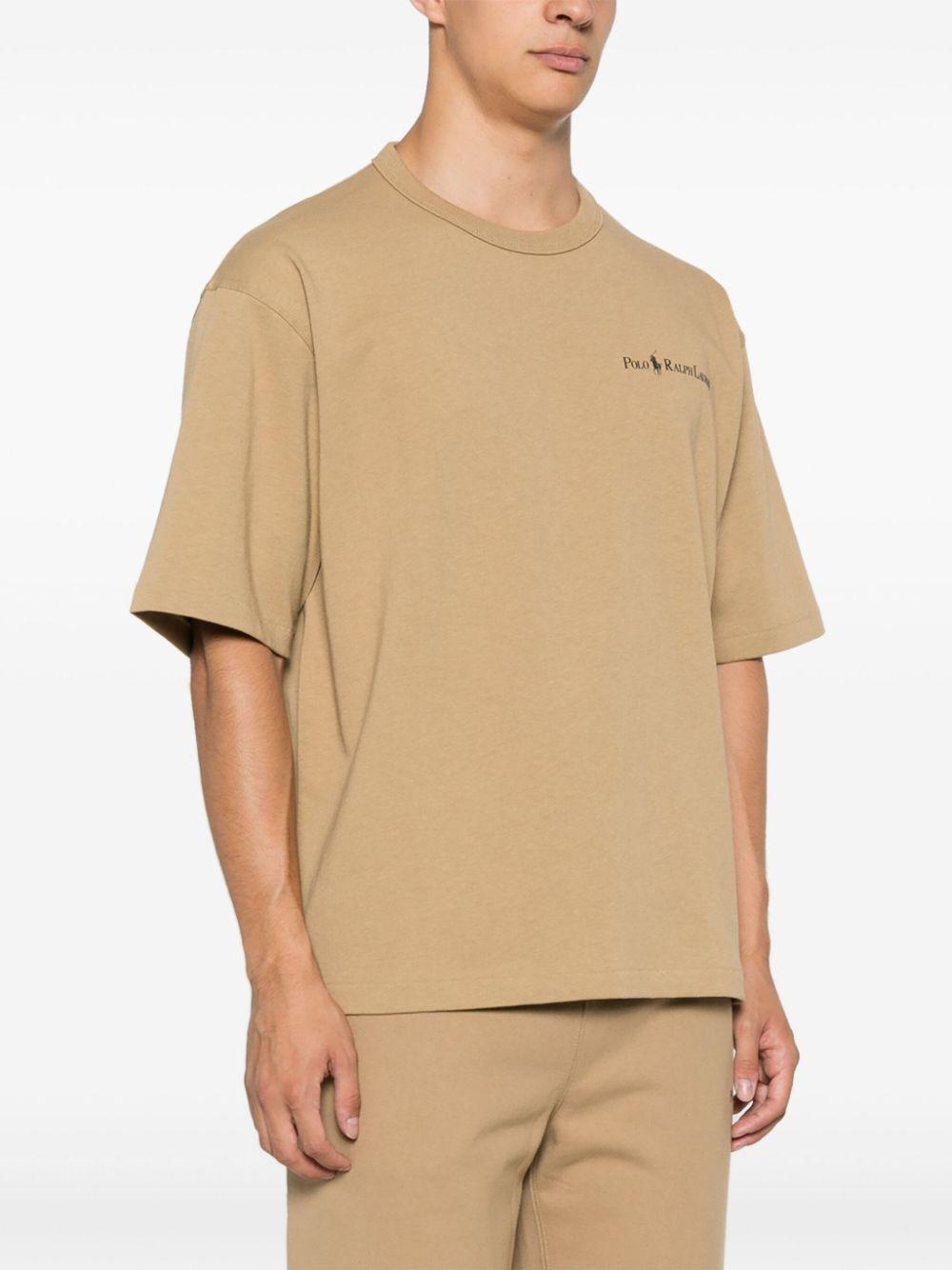 POLO RALPH LAUREN Logo-print T-shirt In Brown Product Image