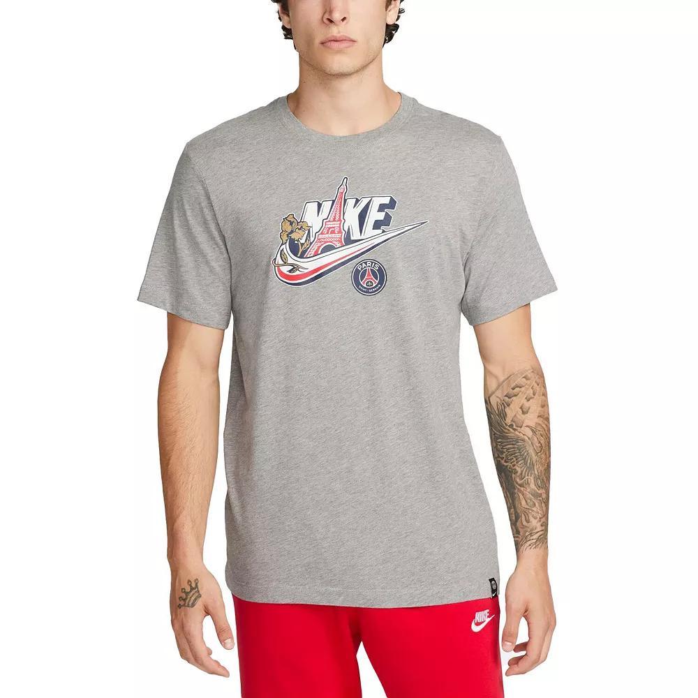 Men's Nike  Heather Gray Paris Saint-Germain Futura T-Shirt, Size: Medium, Psg Grey Product Image