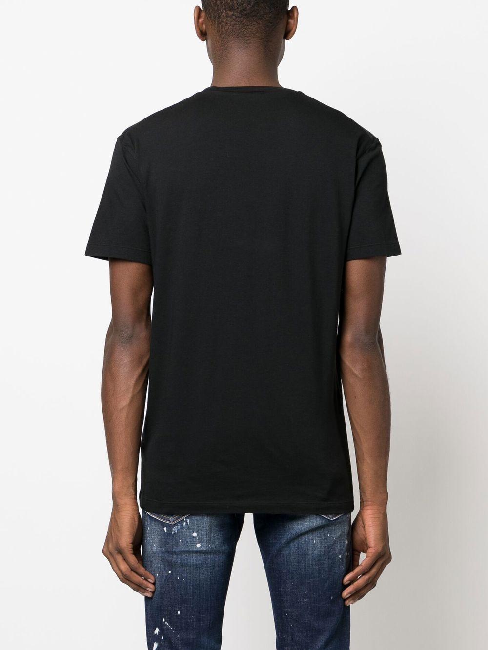 DSQUARED2 Mens Black Brand-print Crewneck Regular-fit Cotton-jersey T-shirt Product Image