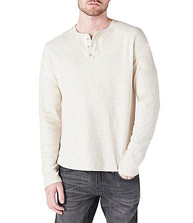Lucky Brand Mens Duo-Fold Henley Long Sleeve Sweater Product Image