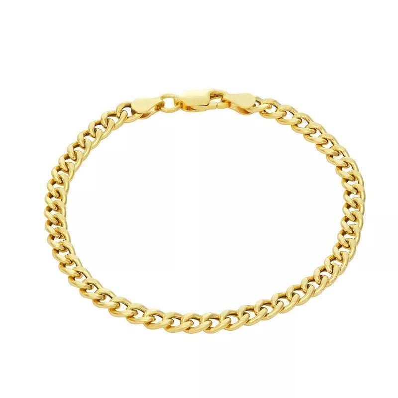 Giorgio di Vicenza Sterling Silver Chain Anklet, Women's, Size: 10", Gold Tone Product Image