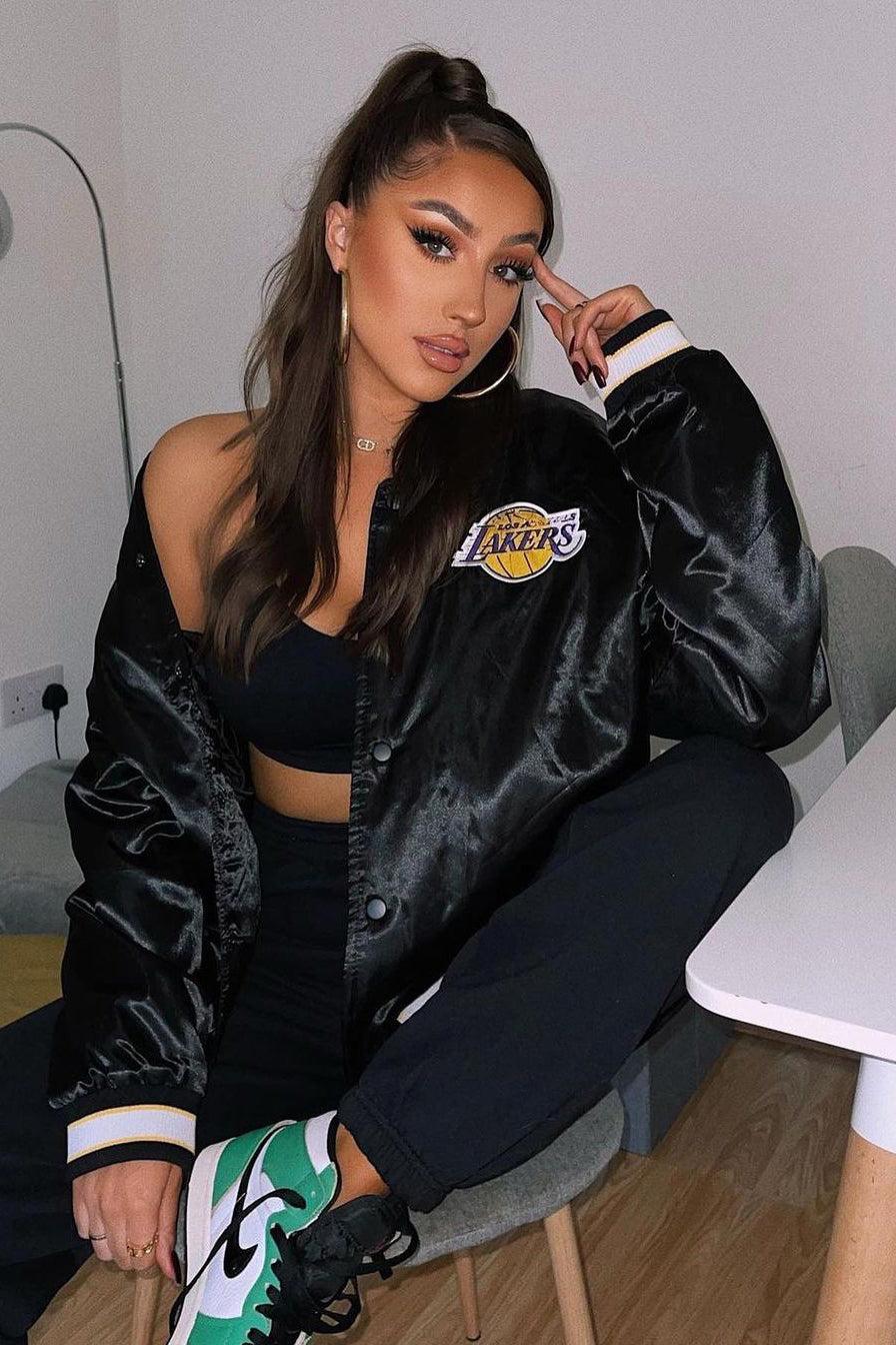 NBA Slam Dunk Lakers Bomber Jacket - Black Product Image