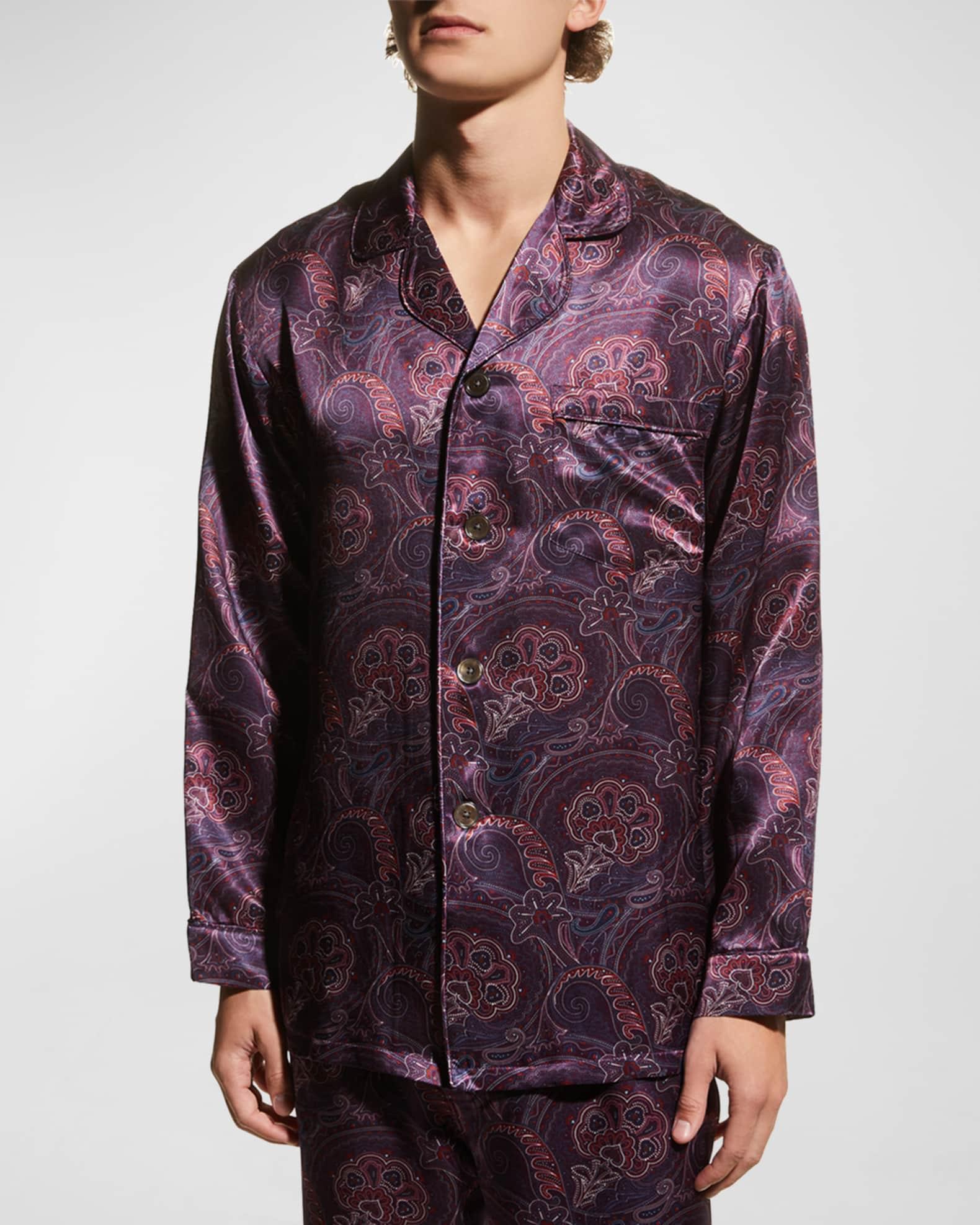 Men's Silk Paisley Pajama Set Product Image