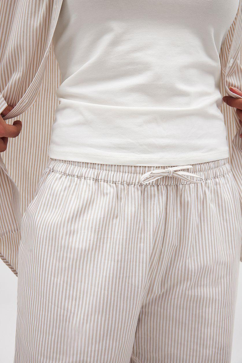Cotton Wide Elastic Waist Pants Product Image