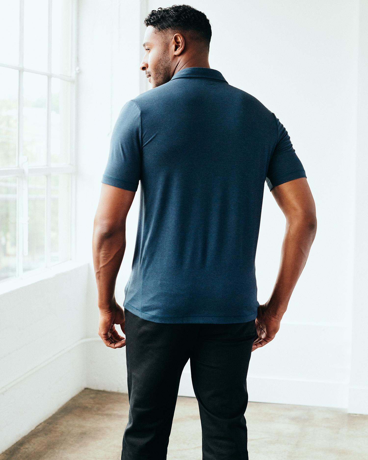Quince | Men's Super Soft Performance Polo Shirt Flowknit Activewear, Recycled Polyester Product Image