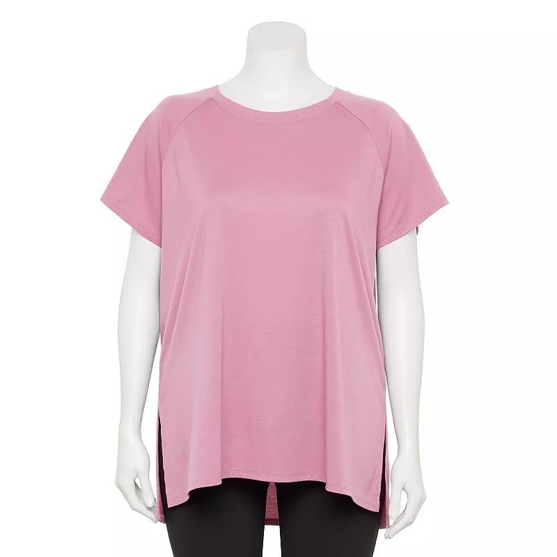 Plus Size Tek Gear® Short Sleeve Tunic Tee, Women's, Size: 2XL, Kalari Green Product Image