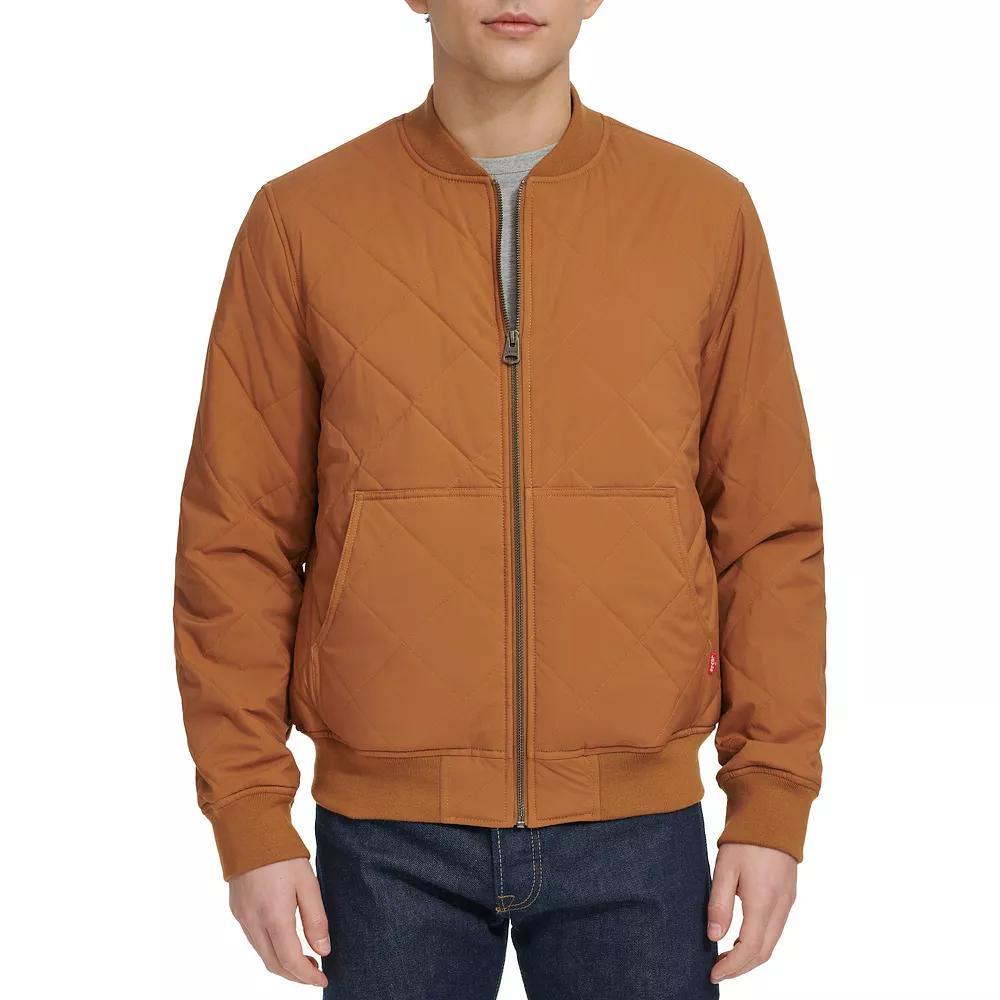 Men's Levi's® Stretch Quilted Bomber Jacket, Size: XXL, Brown Product Image