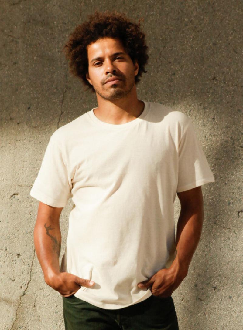 Men's Organic Crew Tee in Natural Product Image