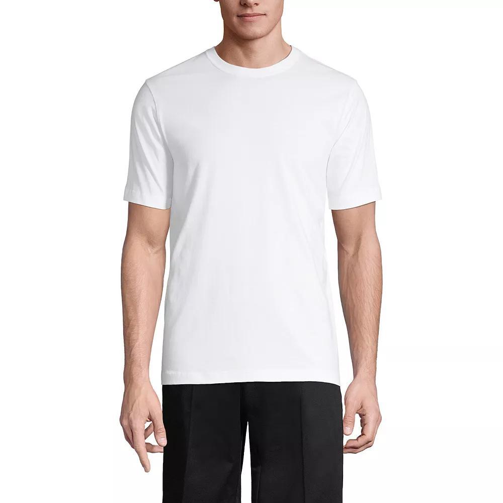 Men's Lands' End Essential Short Sleeve School Uniform T-shirt, Size: Small, Classic Blue Product Image
