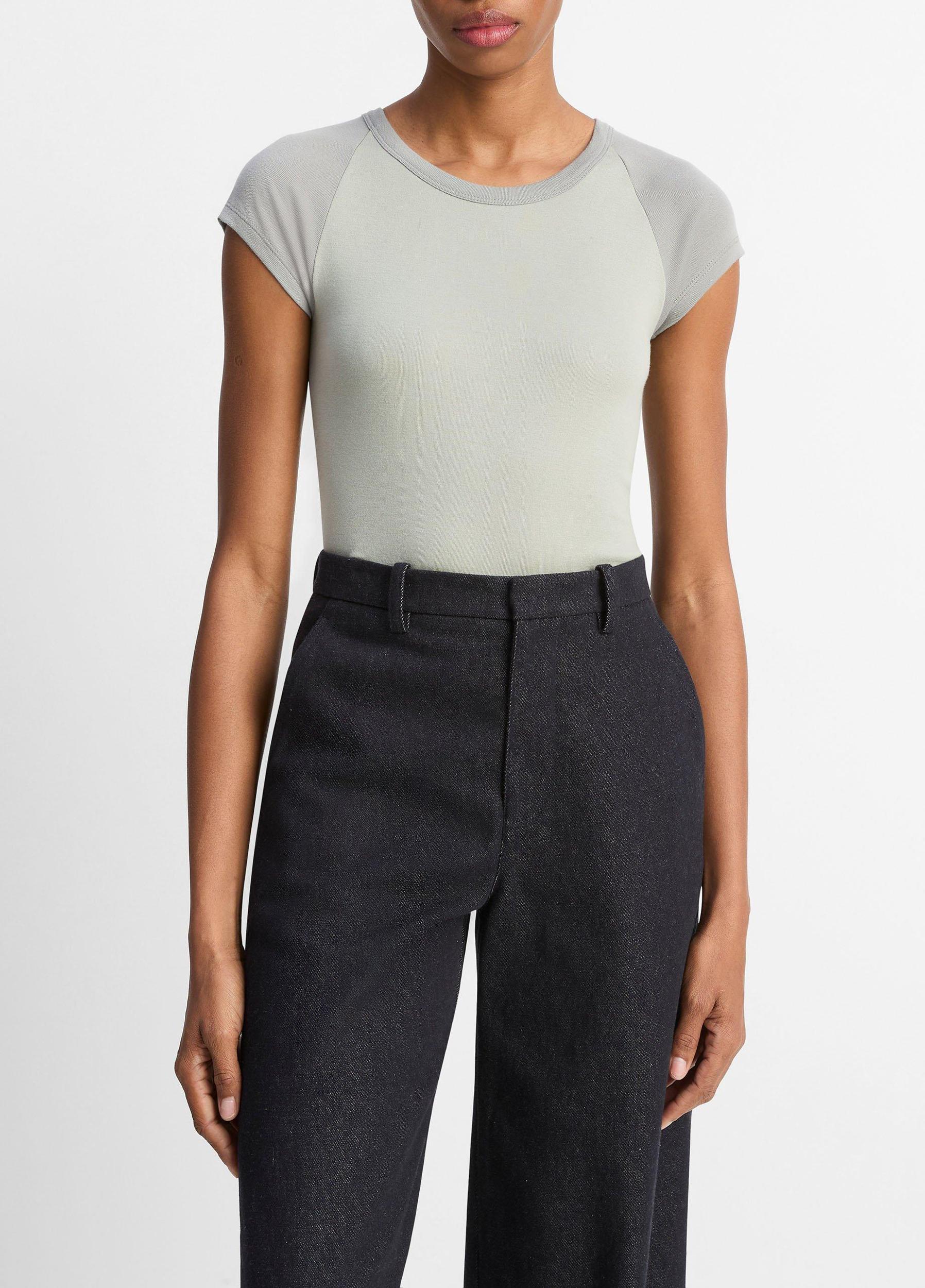 Colorblock Pima Cotton Raglan T-Shirt Product Image
